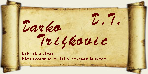 Darko Trifković vizit kartica